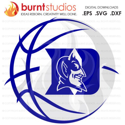 Digital File, Duke University Blue Devils Logo Basketball, Svg, Png, Dxf, Eps file