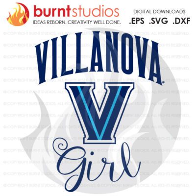 Digital File, Villanova Girl, Villanova Basketball, NCAA, Villanova Wildcats, Villanova University, Svg, Png, Dxf, Eps file