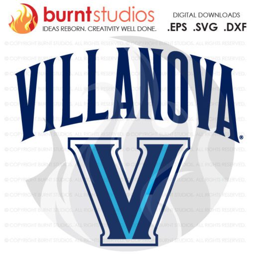 Digital File, Villanova Logo, Villanova Basketball, NCAA, Villanova Wildcats, Villanova University, Svg, Png, Dxf, Eps file