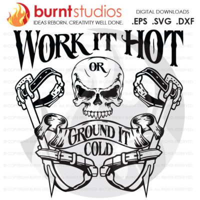 Digital File, Work it Hot or Ground it Cold, Linemen, Lineman, Power, Climbing Hooks, Spikes, Gaffs, Decal, Svg, Png, Dxf, Eps file