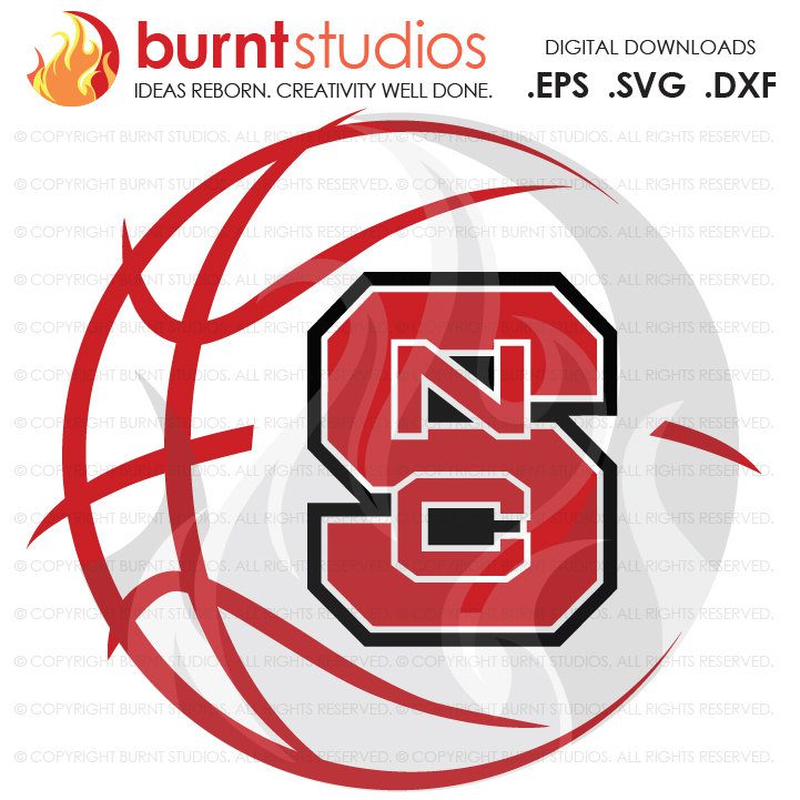 Download Digital Svg Cutting File Ncsu North Carolina State Wolfpack Logo Basketball Raleigh Svg Png Dxf Eps File Burnt Studios