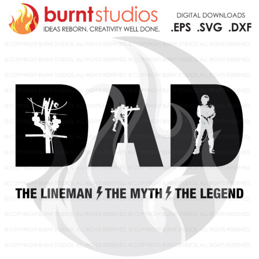 Digital File, Fathers Day Lineman Gift, Linemen, Dad, Power, Climbing Hooks, Spikes, Power Lineman, Gaffs, Lineman SVG, Lineman Decal Art