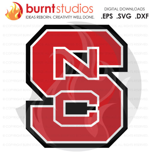 Digital SVG Cutting File, NCSU North Carolina State Wolfpack Logo, College, Basketball, Football, Raleigh, Svg, Png, Dxf, Eps file