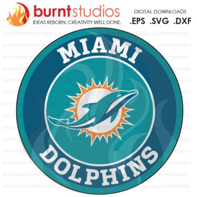 SVG Cutting File, Miami Dolphins Monogram, Florida, National Football League, Super Bowl, Football, NFL, Png, Dxf, Eps