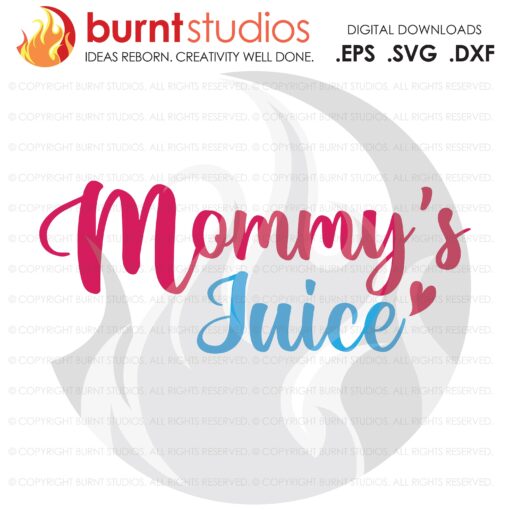 Mommy's Juice SVG Cutting File, Wine Cup Design, Mama, Mom, Mommy, Mother, Blessed, Mother's Day, Heart, Love, Momma, Digital File, PNG,