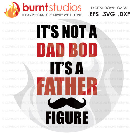 SVG Cutting File, It's not a Dad Bod it's a Father Figure, Line Life, Power Lineman, Wood Walker, Storm Chaser, DIY, Vinyl, PNG