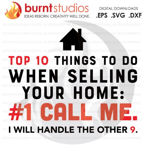 Digital File, Top 10 things to Do When SVG, Real Estate, Home, Realtor, Houses For Sale, Homes For Sale, Property,  Property For Sale