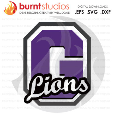 A purple and black logo for a team.